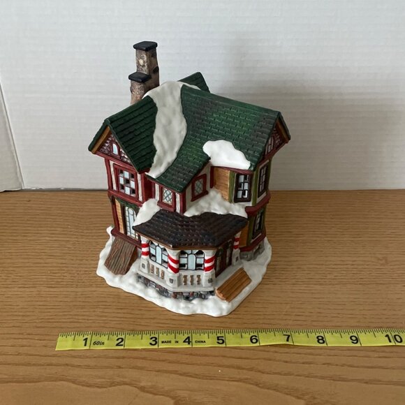 Vtg Holiday Time Dormitory School College Christmas Village House Light-Up 1999 - Picture 11 of 11